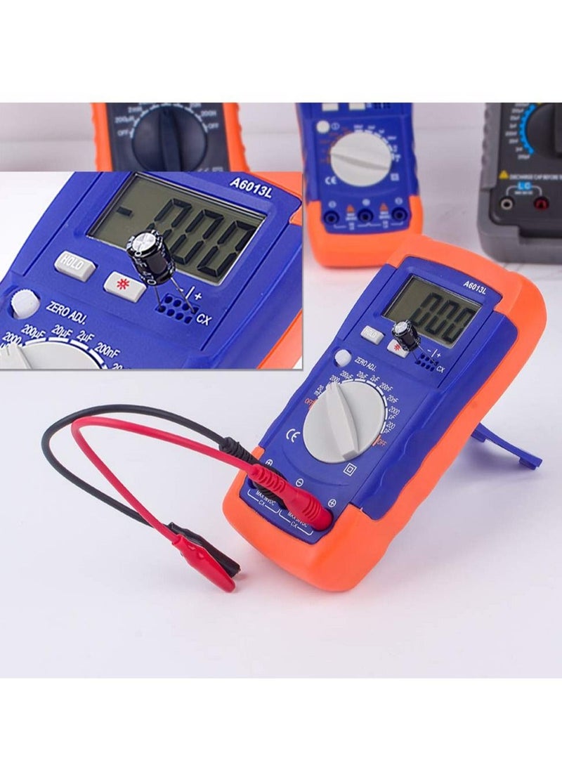 SYOSI - Digital Capacitance Meter Multimeter Professional A6013L Capacitor Tester Measures Voltage Current Resistance Diodes Continuity Duty-Cycle Capacitance Temperature - Image 1