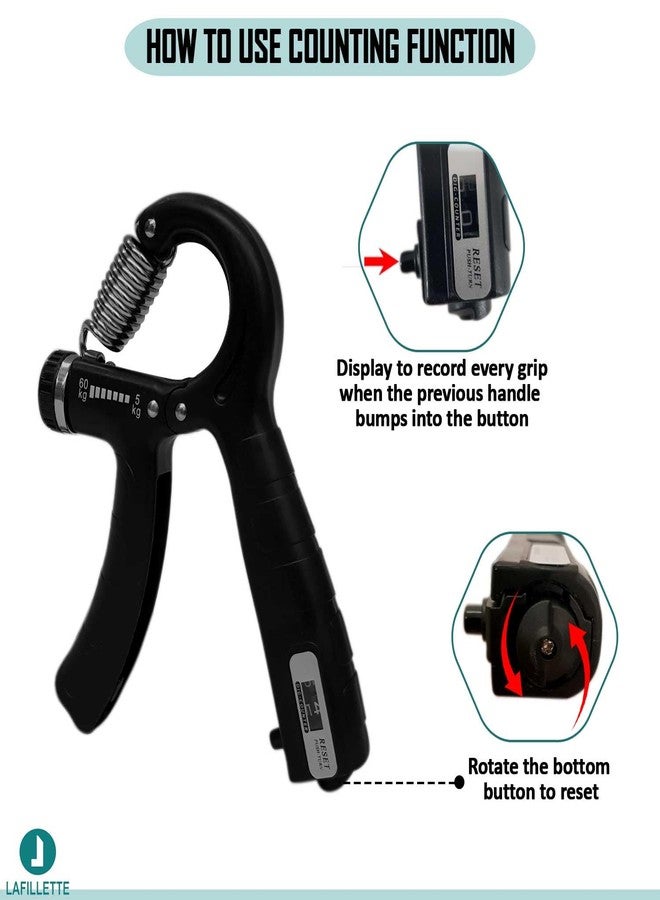 LAFILLETTE Adjustable 10 to 40 Kg Hand Exerciser Grip Strengthener - Image 3