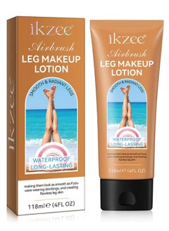 IKZEE 118ml Airbrush Leg Makeup Lotion Effect Leg Makeup Moisturize Light Leg Makeup Waterproof No Transfer Long Lasting Leg Skin Makeup Cover Cover Leg Scar Varicose Veins and Tattoo Cover Up Makeup Cream Fairest Glow 03 