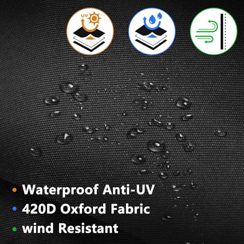 Svepndic 36"x42" Outdoor Water Fountain Covers for Winter Protection,420D Oxford Cloth Waterproof Garden Chimnea Statue Cover Charcoal Grill Cover - Image 3