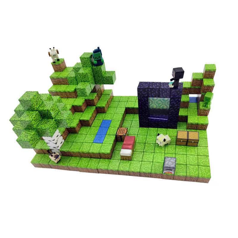 My Magnetic World Magnetic Square Assembled Surrounding Magnetic Games Magnetic Mc Building Blocks Assembled Toys Complete Set - Image 5