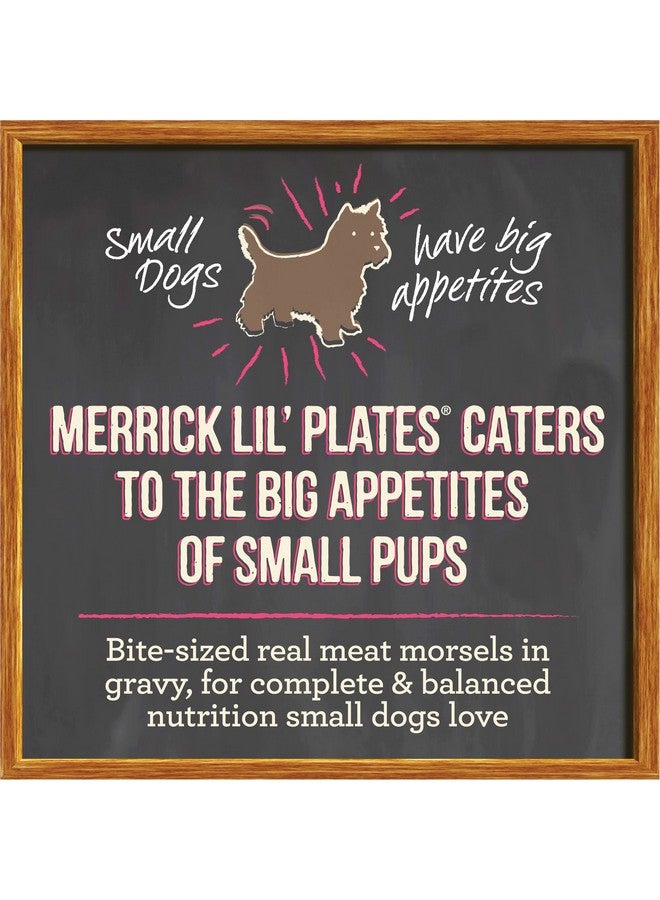 ميريك مجموعة متنوعة من وجبات Merrick Lil' Plates Grain Free Dinner Duos Soft Natural Wet Small Dogs، لحم بقري وديك رومي - (عبوة واحدة) 2.6 رطل - Image 2