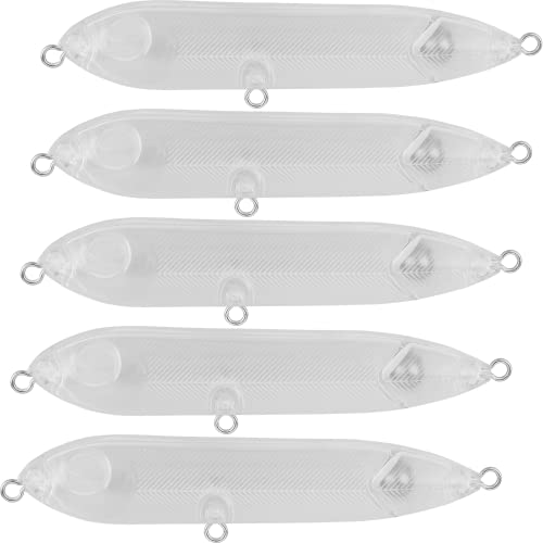 Catfish Sumo Catfish Rattling Line Float Lure for Catfishing, Demon Dragon Style Peg for Santee Rig Fishing, 4 inch (5-Pack, Clear Unpainted Blank) - Image 1