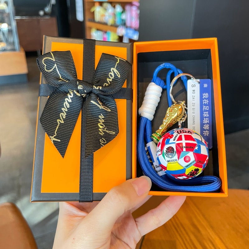 Creative World Cup Trophy Keychain, World Cup Souvenir, Football-themed Keychain, Small World Cup  Merchandise