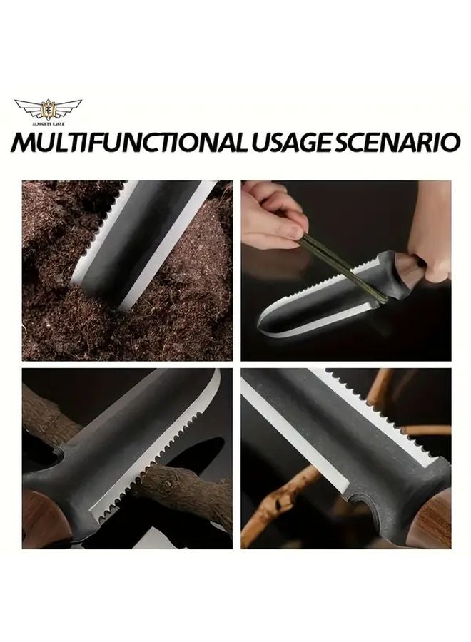 Almighty Eagle GLB Garden Shovel Heavy Duty Saw Edge Portable Outdoor Camping Tool - Image 3