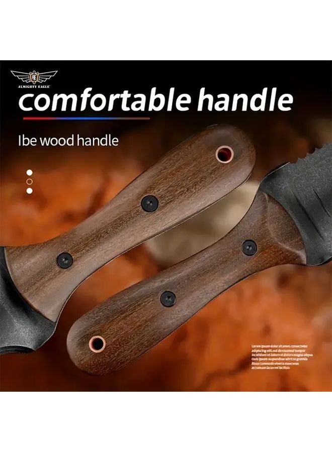 Almighty Eagle GLB Garden Shovel Heavy Duty Saw Edge Portable Outdoor Camping Tool - Image 5