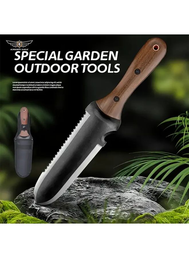 Almighty Eagle GLB Garden Shovel Heavy Duty Saw Edge Portable Outdoor Camping Tool - Image 2