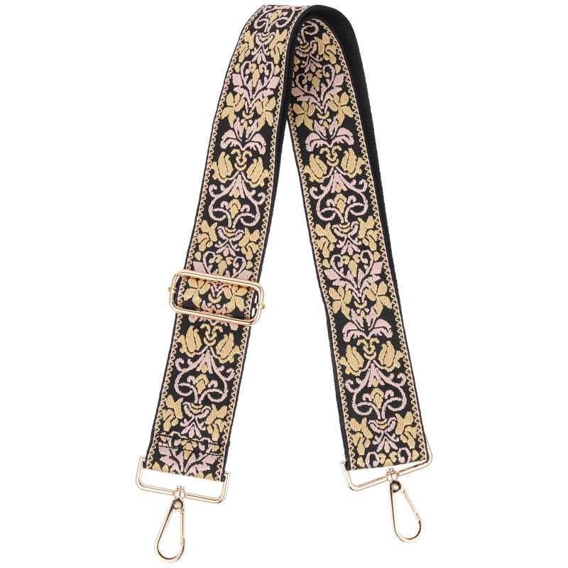 Handbag Strap Replacement Adjustable Handbag Strap Women Handbag Ethnic Style Rustproof Metal Buckles 1Pack - Image 1