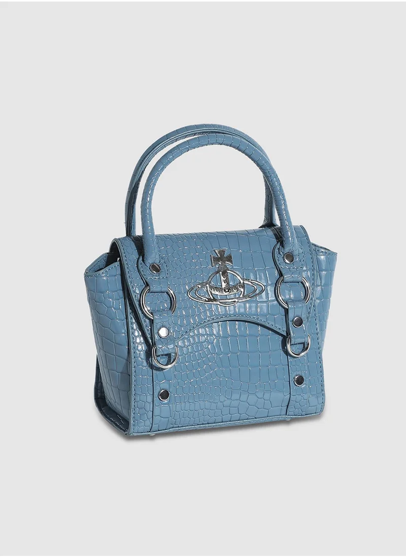 صوص هاوت Stud Croc Mini Handbag - Blue