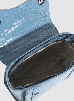 Haute Sauce Stud Croc Mini Handbag - Blue  - Image 5