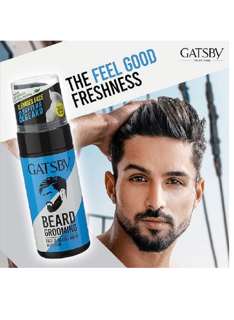 GATSBY Beard Grooming Face And Beard Wash Deep Foam 110 ml  - Image 3