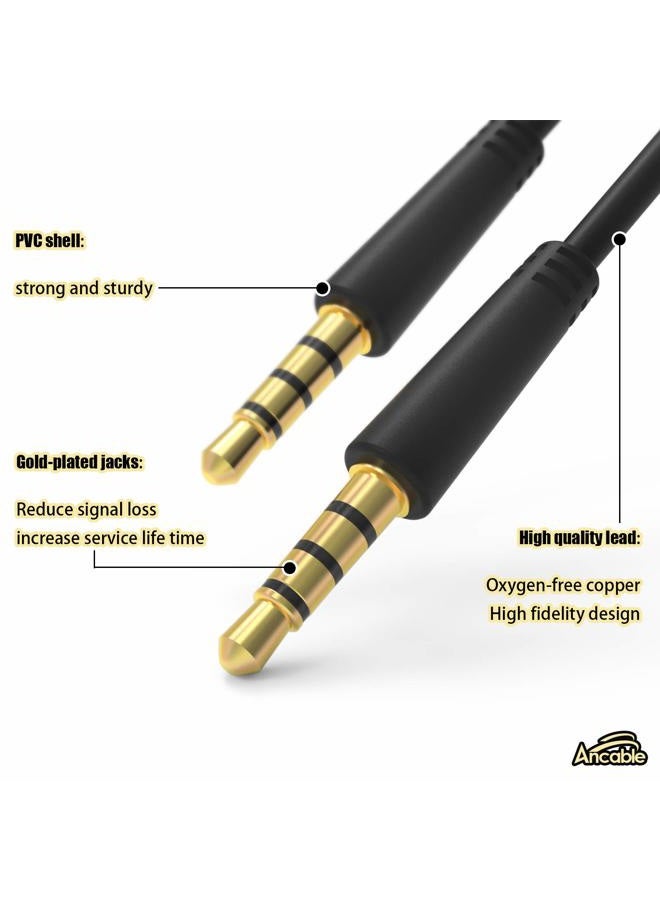 Ancable 3.5mm TRRS AUX Cable, 3 Ft Cord 3.5mm Screen-to-Screen Audio and Video AV AUX Cable for Philips, Insignia Dual Screen Portable DVD Player - Image 3