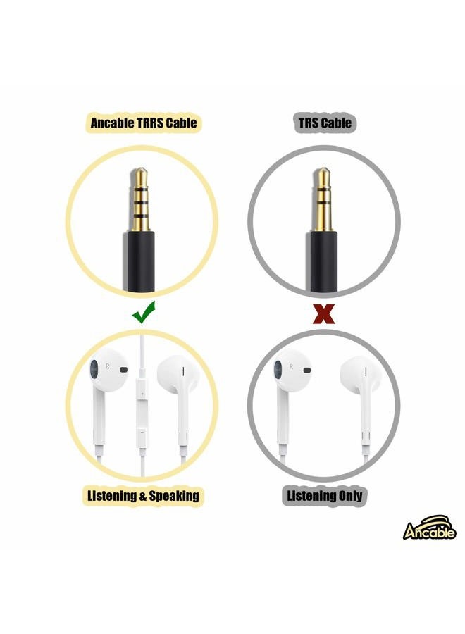Ancable 3.5mm TRRS AUX Cable, 3 Ft Cord 3.5mm Screen-to-Screen Audio and Video AV AUX Cable for Philips, Insignia Dual Screen Portable DVD Player - Image 2