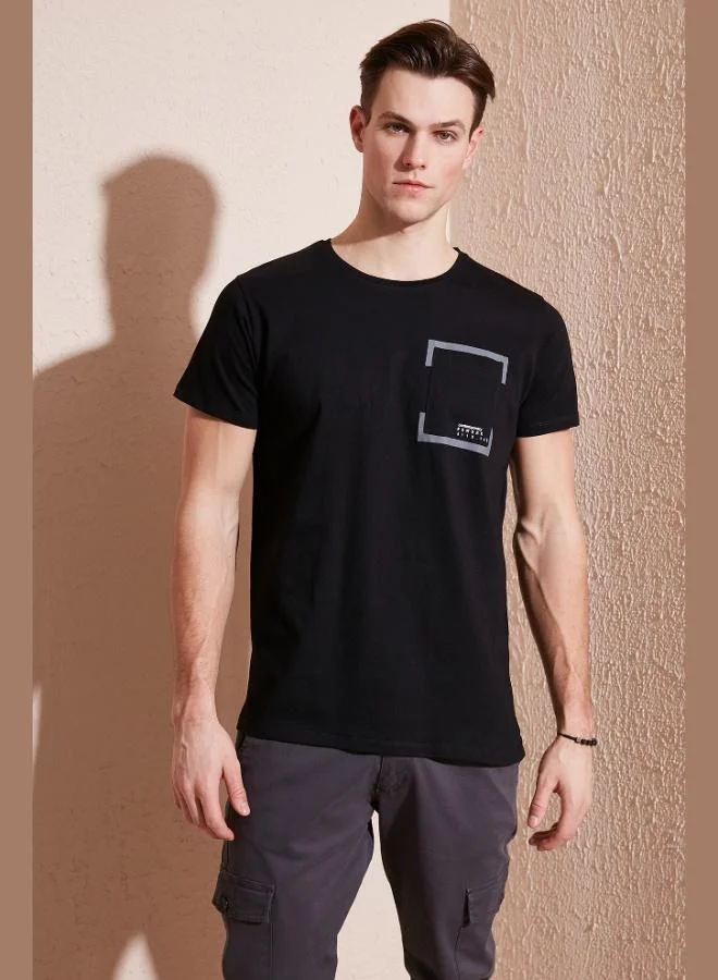 بوراتي Buratti Crew Neck Cotton Slim Fit T Shirt Men's T SHIRT 541REWORK