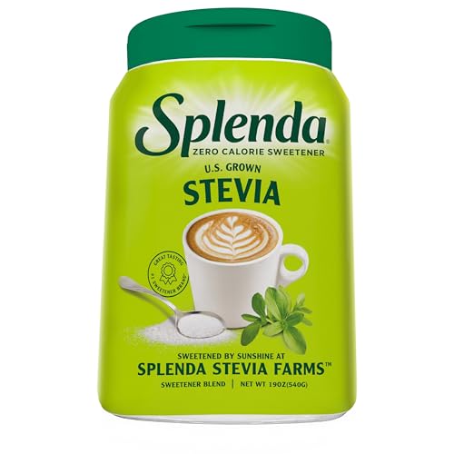 SPLENDA Stevia Zero Calorie Sweetener, Plant Based Sugar Substitute Granulated Powder, 19 oz Jar - Image 1
