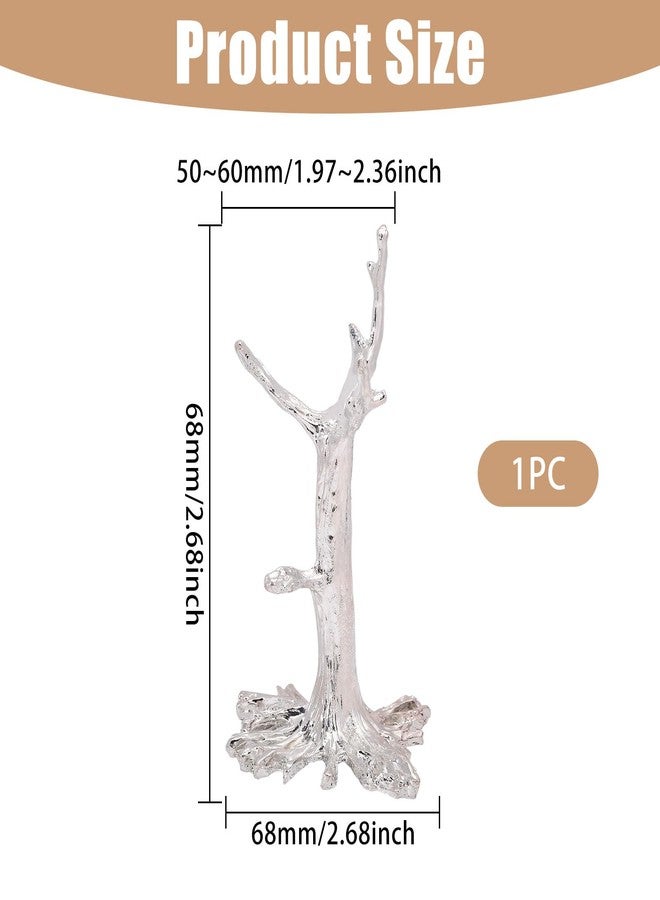 beinkmake Crystal Ball Display Stands Metal Tree Branches Rock Display Holder Sliver Crystal Sphere Base Ideal for Abalone Shell Gemstone Balls Mineral Geode Home Decor 1.97-2.36 inch - Image 2