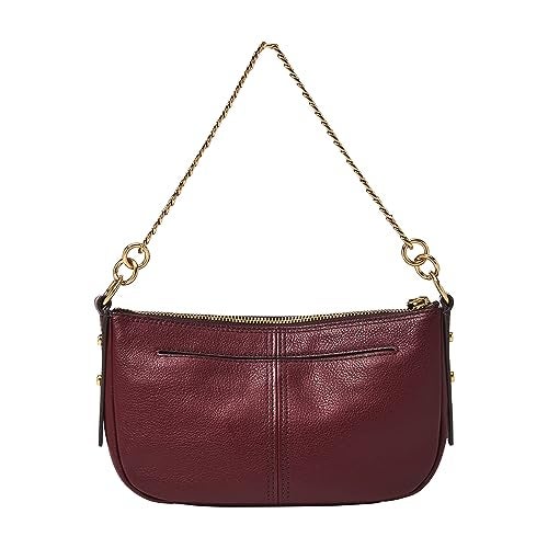 Fossil Women's Jolie Leather Small Shoulder Bag Purse Handbag, Mahogany Lizard Stripe (Model: ZB1948243) - Image 4