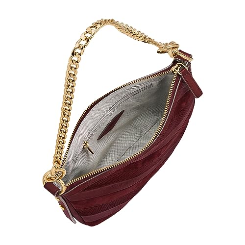 Fossil Women's Jolie Leather Small Shoulder Bag Purse Handbag, Mahogany Lizard Stripe (Model: ZB1948243) - Image 2
