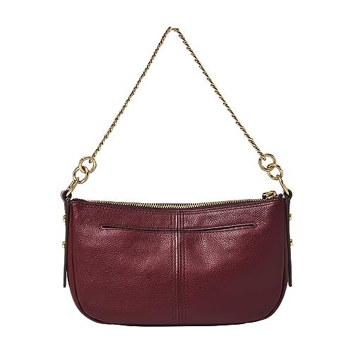 Fossil Women's Jolie Leather Small Shoulder Bag Purse Handbag, Mahogany Lizard Stripe (Model: ZB1948243) - Image 3