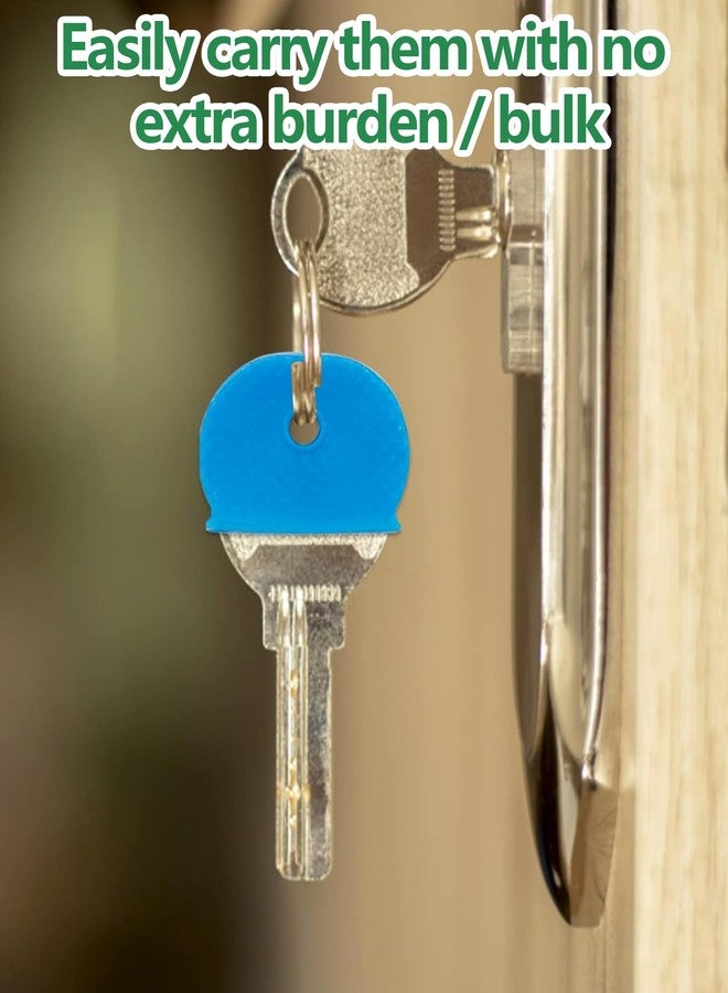 Buildcon 20 Pcs Key Tags with Label, Key Chain for Home, Key Rings for Home with Name Tag, Rubber Key Chain, Key Caps for Standard Keys, Color Coding for Easy Identification - Image 5