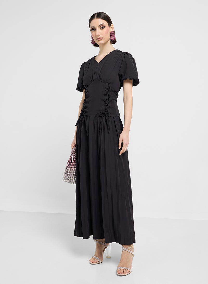 ELLA Pleated Corset Dress - Image 4