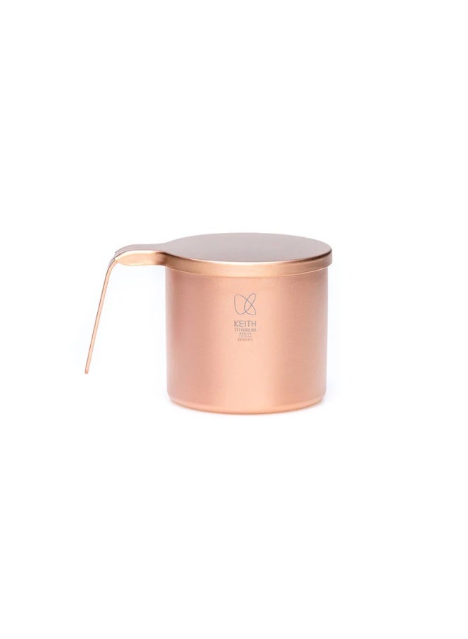 KEITH Titanium Colorful Mug Sunset Orange Edition, Double-Wall Pure Titanium Coffee Mug 400ml Lightweight Thermal Cup