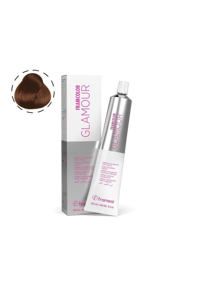 Framesi Morphosis Framesi FramColor Glamour 6.33 Dark Golden Blonde 100ml – Professional Warm Golden Brown Hair Color - Image 1
