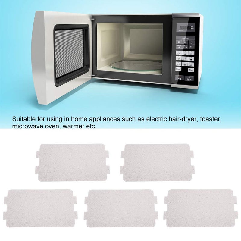 Hztyyier 5pcs Waveguide Cover, Universal Microwave Oven Mica Plate Sheet Repairing Parts for Home Kitchen Office Restaurant Microwave Replacement Accessory - Image 4