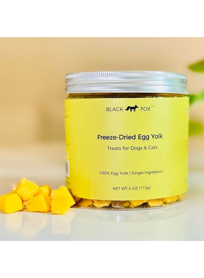 Black Fox FreezeDried Egg Yolk Dog Treats | Topper | Cat Treats | 4Oz Single Ingredient, Raw, Healthy, All Natural, Human Grade, Recyclable Packaging - Image 1