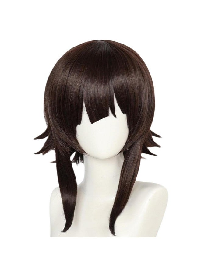ANOGOL Anogol Hair Cap+Short Brown Wig for Women Anime Cosplay Wig Short Lolita Wig Wavy Hair Synthetic Wig Halloween Party Costume Wig  - Image 2