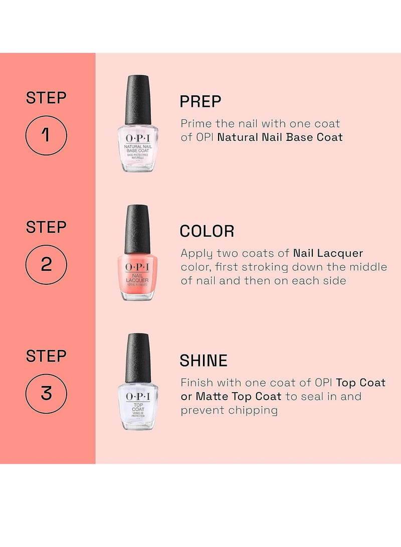 أو بي آي O.P.I طلاء أظافر 15 مل طلاء أظافر يدوم طويلاً ومقاوم للتشقق - Image 4