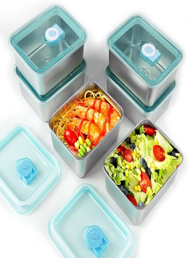 Sinbyuer Stainless Steel Snack Container, Small Metal Food Container with Lid Stainless Steel Lunch Box, Suitable for Camping and Picnic School Supplies Kitchen Organizer and Storage (2) - Image 2