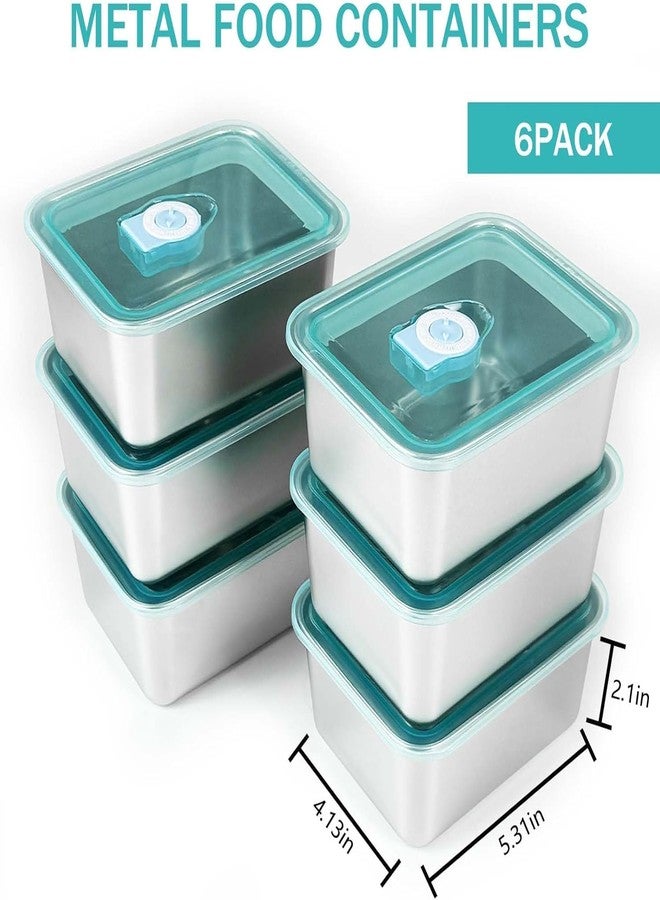 Sinbyuer Stainless Steel Snack Container, Small Metal Food Container with Lid Stainless Steel Lunch Box, Suitable for Camping and Picnic School Supplies Kitchen Organizer and Storage (2) - Image 3