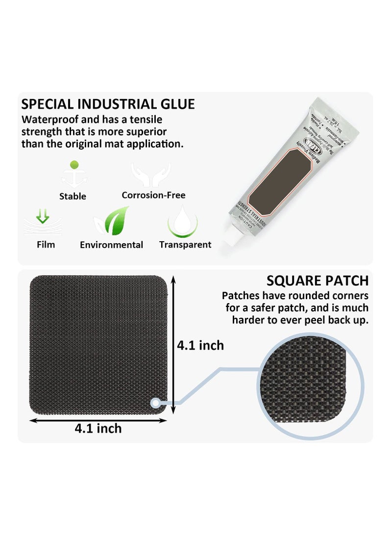 Generic Trampoline Net Pa tch Repair Kit, 4"X 4" Square On Patches, for Repair Trampoline Mat Tear or Hole in a Trampoline Mat  - Image 2