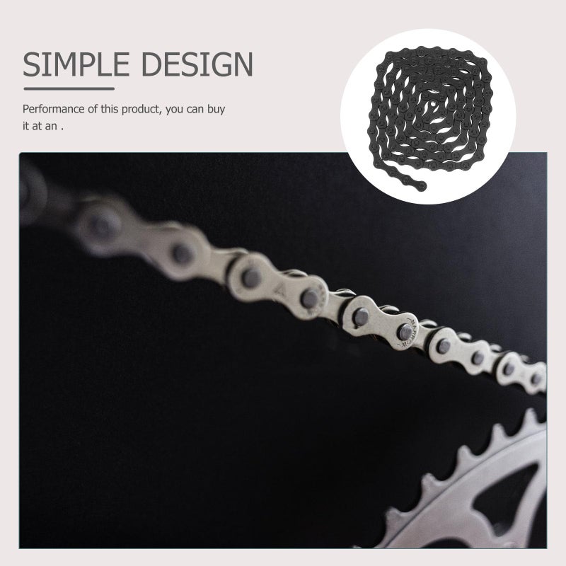 Single Speed Bicycle Chain Black Replacement for Racing and Commuting Cycling Accessory - Image 5