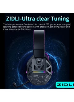 ZIDLI ZIDLI BOREAS V2 Wireless Gaming Headset - 50mm Drivers, 2.4G/Bluetooth, Compatible with PC, PS4, PS5, Xbox  - Image 5