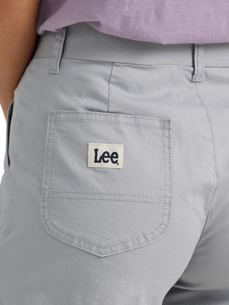 Lee Women's Ultra Lux Comfort with Flex-to-Go Utility Bermuda Short Material Gray 10 - Image 3