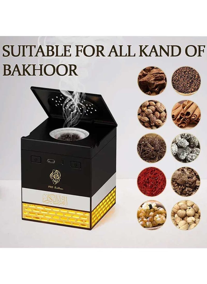 Multi-LED Light Bakhoor Rechargeable Incense Oud Burner with Full Quran Muslim Speaker Remote and App Control - pzsku/Z6C5AC9C8216FC79DD56DZ/45/_/1730188612/c6a55384-3af0-4546-96f0-43884c90959a