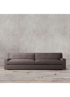 Al Home Alhome Brown linen 3 Seater Sofa - 110110960 250x85 cm 