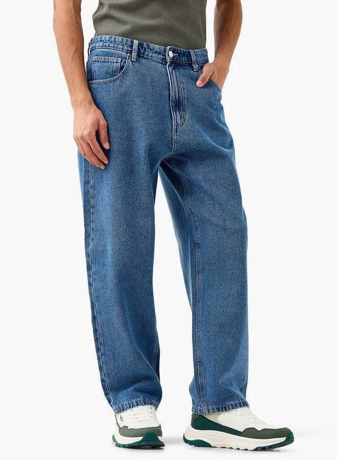 Lee Cooper Men Baggy Fit Mid-Rise Jeans