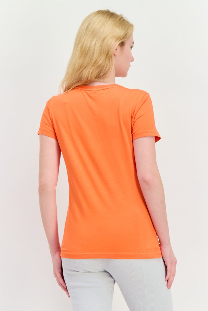 PUMA تي شيرت رياضي نسائي قصير الأكمام في الهواء الطلق، برتقالي - Image 3
