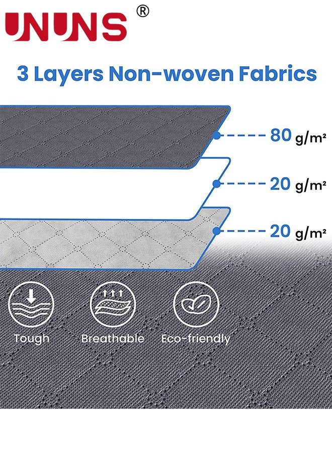UNUNS Clothes Storage Bags,3 Pack Large Closet Organizers Storage Bins,Foldable Blanket Storage Bags,Storage Containers For Bedroom Closet Clothing Comforter,Organization With Storage With Lids And Handle  - Image 3
