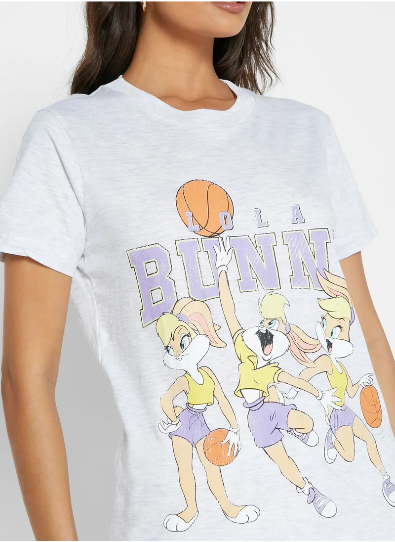 Cotton On Lola Bunny Crew Neck Graphic T-Shirt