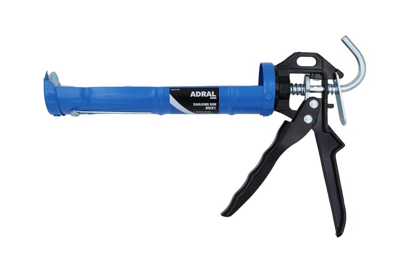 ADRAL Heavy Duty 9-Inch Caulking Gun with Aluminium Handle | 500g | Solid Riveted Barrel | 5mm Hardened Plunger Bracket | Smooth U-Bend Rod | Built-in Poking Pin | Heavy-Duty Trigger Handle - Image 1