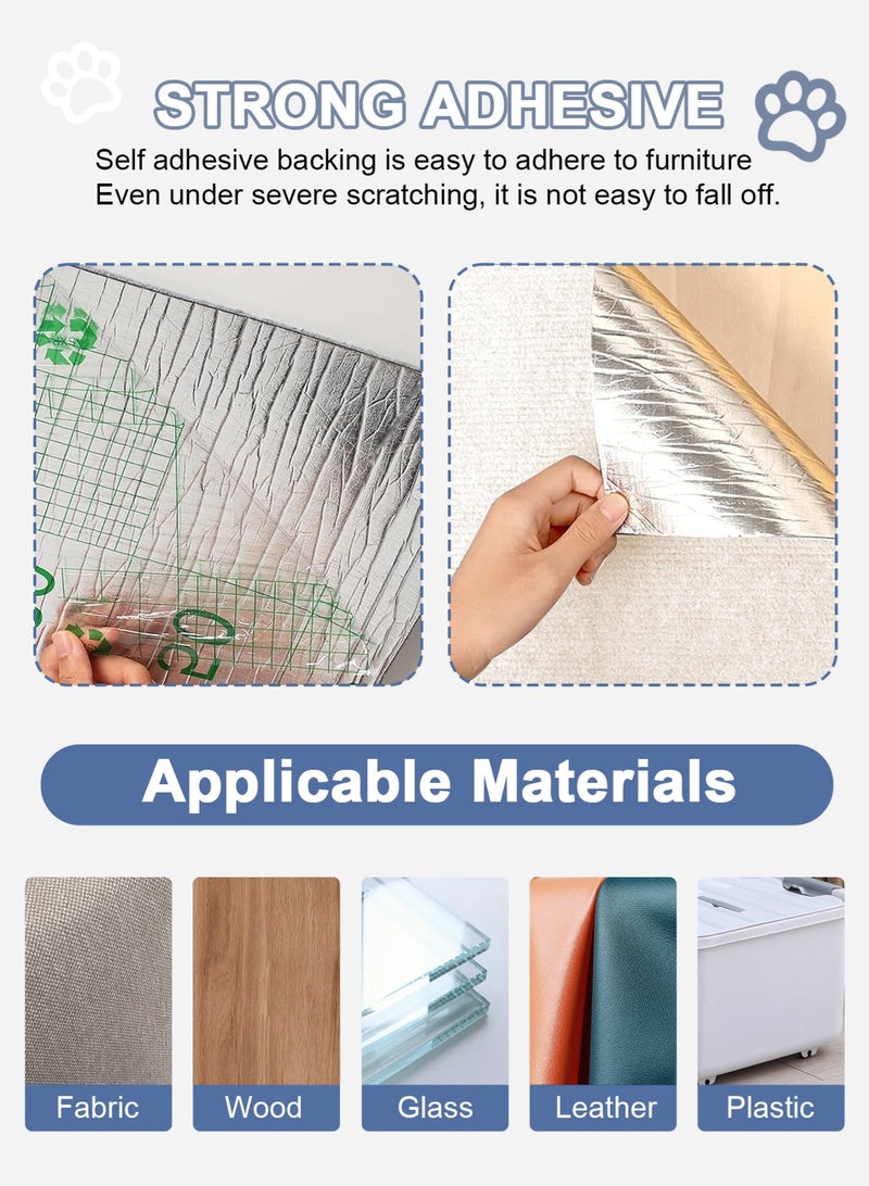 أوربازار واقي أثاث أريكة خدش القطط، وسادة لاصقة مانعة لخدش القطط للأثاث، واقي أريكة خدش القطط للتسلق من مخالب القطط للاستخدام الداخلي (أبيض دافئ، 78.7 × 15.7 بوصة) - Image 3
