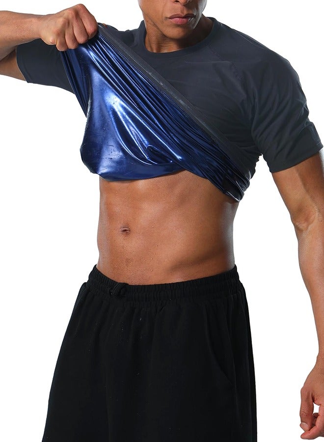 LJRN Heat Trapping Sweat Compression Vest,Waist Trainer Shirt - Sweat Men Sauna Vest, Gym Exercise Versatile Shaper Jacket, Body Shaper for Men Heat Trapping Polymer Vest L/XL - Image 1