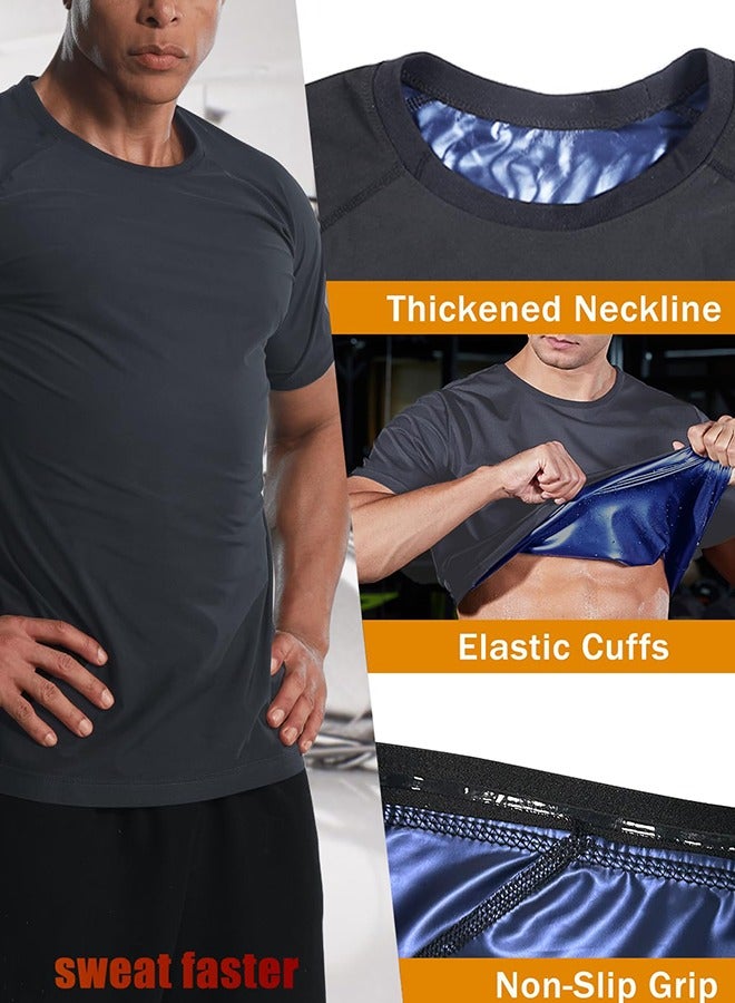 LJRN Heat Trapping Sweat Compression Vest,Waist Trainer Shirt - Sweat Men Sauna Vest, Gym Exercise Versatile Shaper Jacket, Body Shaper for Men Heat Trapping Polymer Vest L/XL - Image 3