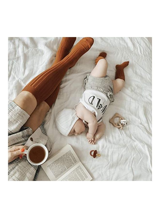 NIBEMINENT Natural Rubber Baby Pacifier, 0-6 Months, Pack Of 2 - Pink/White/Yellow - Image 5