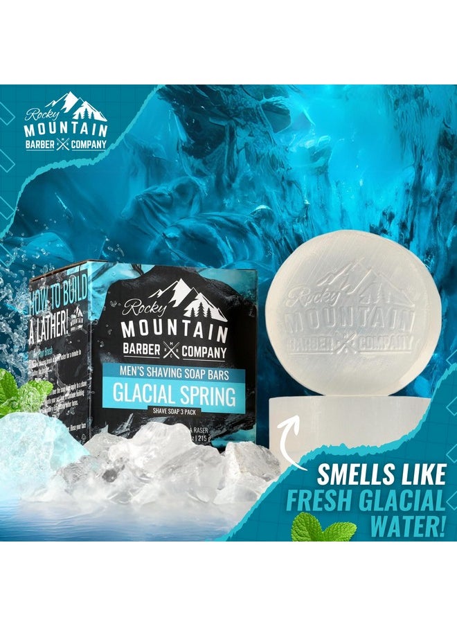 3 Pack - Traditional Wet Shave Glycerin-Based Shave Soap Bars - Made In Usa For Use With Shaving Brush And Bowl - Glacial Spring Scent By Rocky Mountain Barber Company - pzsku/Z6C5B03C3780E68D1FABDZ/45/_/1734183108/6b41f85e-32da-47b9-bde0-ff50d4bd39ee