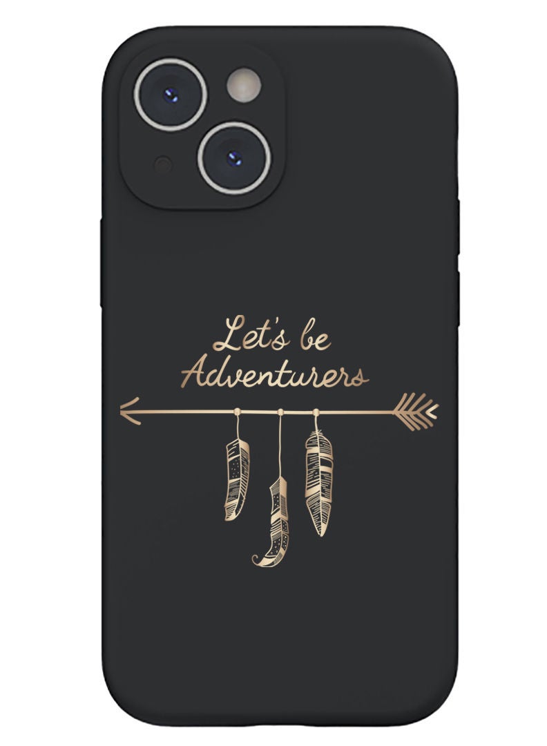 Theodor Protective Slim Fit Case Liquid Silicone Cover with Full Body Protection Anti-Scratch Shockproof Case For iPhone 13 Black  - Live to wander-01 - Image 1